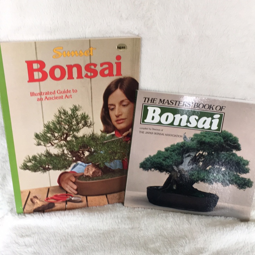 Lot of Two Bonsai Paperback Books:  1976 Sunset Bonsai & Master’s Book of Bonsai